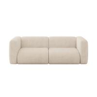 MODULARES Sofa 2-SITZER MIRA-S1 228x89x70 Beige cm Velours - Greige/Beige, Holzwerkstoff/Kunststoff (228/70/89cm) - ALTDECOR