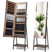 SCHMUCKSCHRANK Vintage Eiche Dekor - Alteiche, Holz (42/157/37cm) - COSTWAY