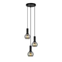 HÄNGELEUCHTE Vossq 22/13/145 cm - Schwarz, Glas/Metall (22/13/145cm) - ZMH