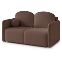 BETTSOFA SUVI II Q Braun Bucle-Stoff mit Schlaffunktion - Braun, Textil (90/85/153cm) - MASSENO