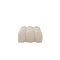 POUF OLEA-PUF 91x87x44 cm Beige Velours Modular Sitzhocker - Schwarz/Sahara, Holzwerkstoff/Kunststoff (91/44/87cm) - ALTDECOR