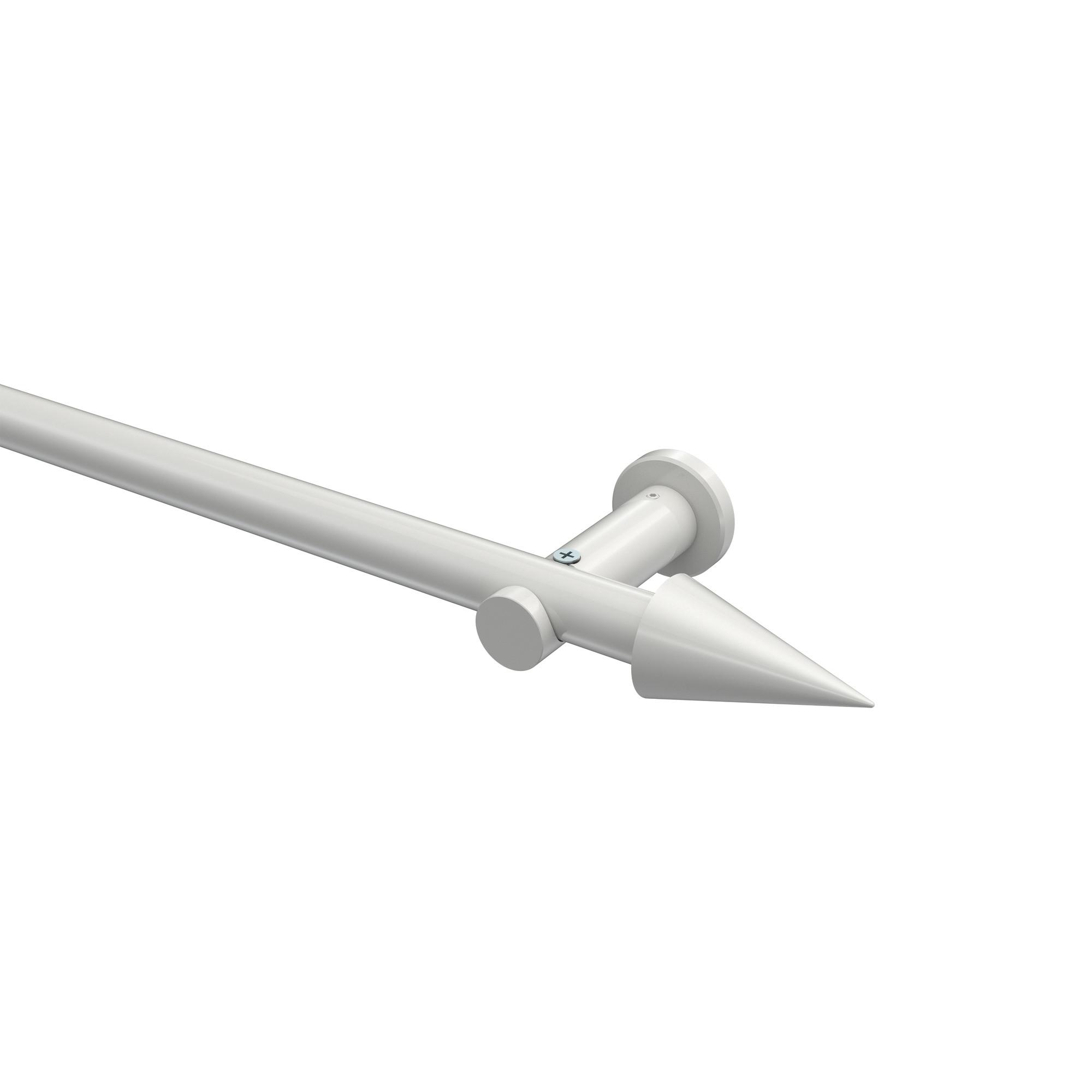 GARDINENSTANGE Platon Savio 480 cm (geteilt in 3 x 160 cm), 1-läufig (ohne Ringe), 20 mm Ø Weiß - Weiß, Metall (480cm) - INTERDECO