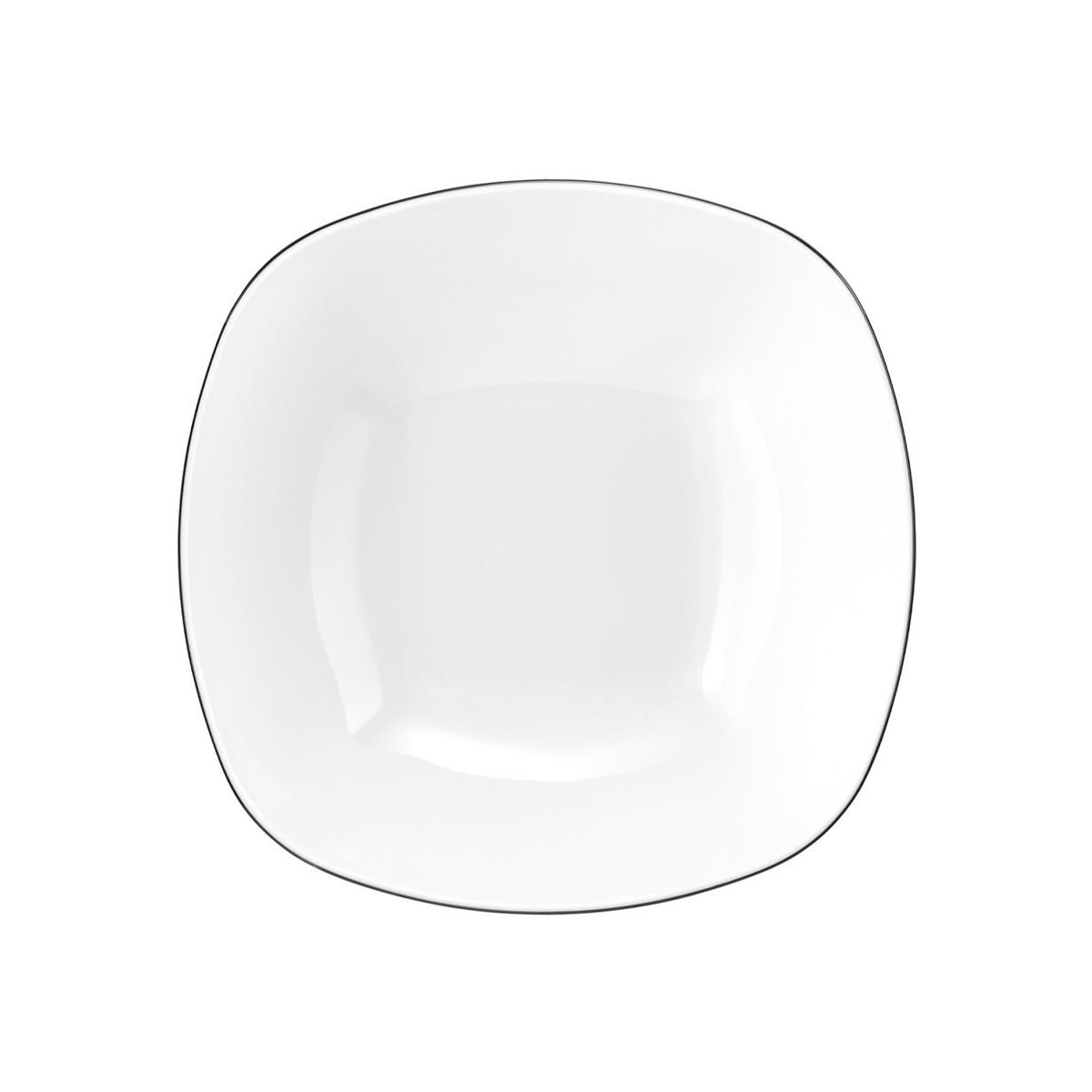 SCHÜSSEL Lido Black Line weiß 20 cm - Weiß, Keramik (1cm) - Seltmann Weiden