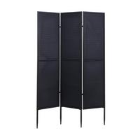 GARTEN-PARAVENT Schwarz - Schwarz, Metall (121/200/2cm) - MCW