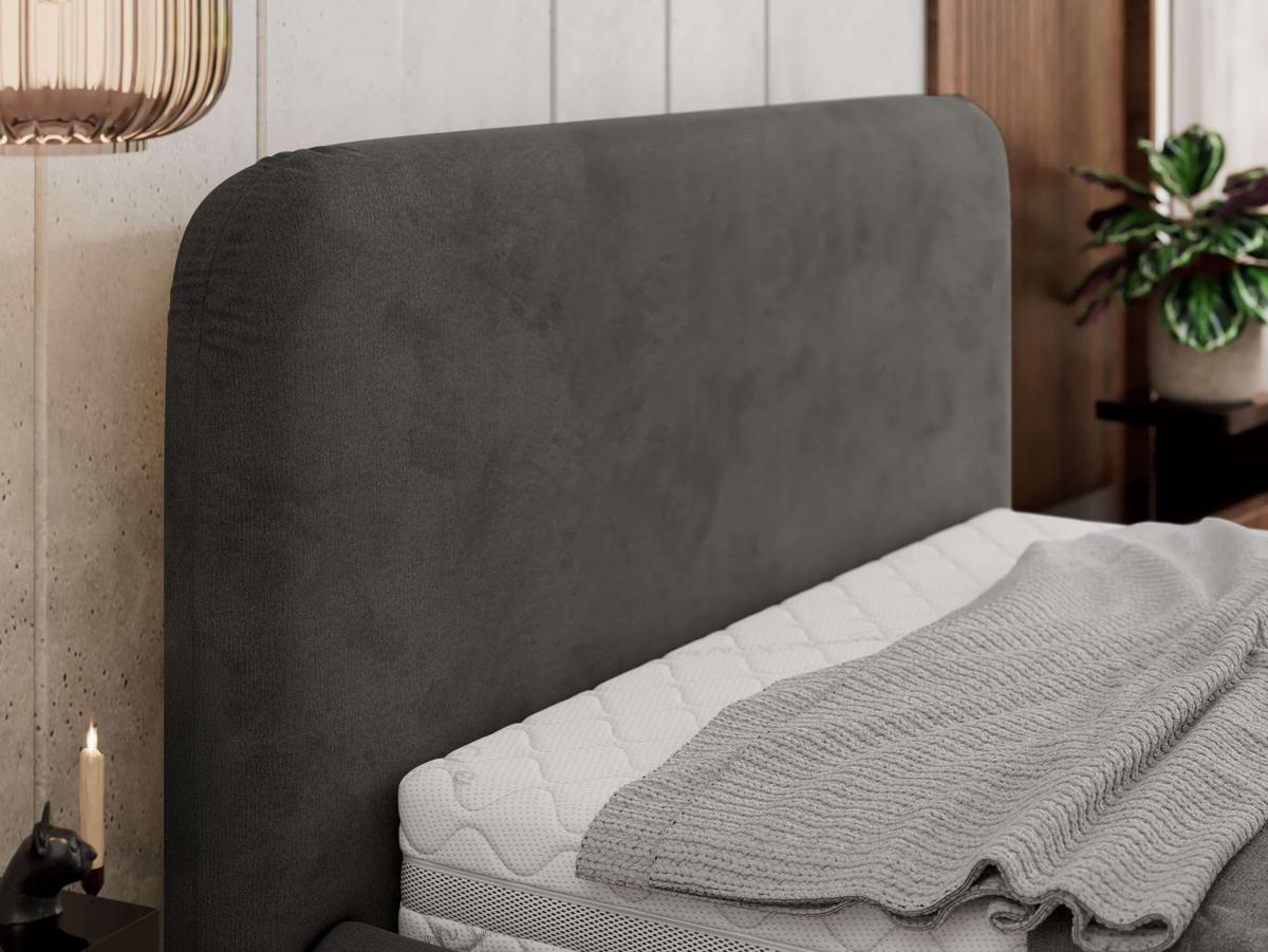 POLSTERBETT BENEA CLASSIC 160/200 - Dunkelgrau Velvet - Multipocket-Matratze - Dunkelgrau, Textil (160/200cm) - MKS