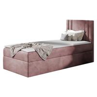 BOXBETT Carmen Mini, Seite zum Öffnen des Bettkastens: Rechts - H3 - Violett, Holz (90/200cm) - MIRJAN24