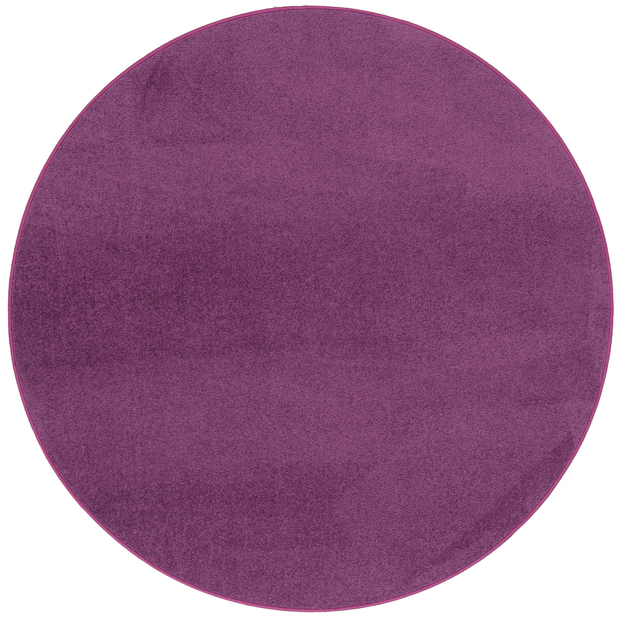 TREND VELOURS TEPPICH JOY RUND - Lila, Textil (100/100cm) - Snapstyle