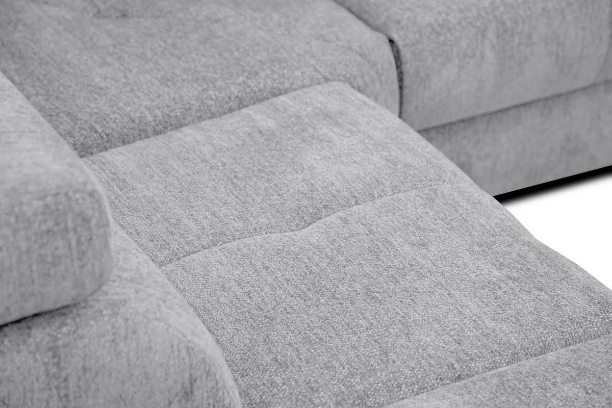ECKSOFA CALVERA 5-Sitzer mit 1 Relaxfunktion, hellgrau - Hellgrau, Holzwerkstoff/Textil (239/298cm) - Wozimo
