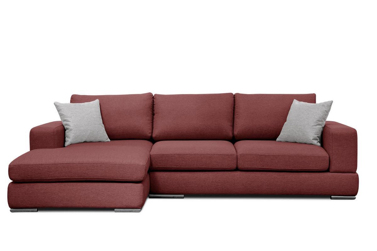 ECKSOFA OTTO 4-Sitzer, bordeaux - Bordeaux, Holzwerkstoff/Textil (159/279cm) - Wozimo