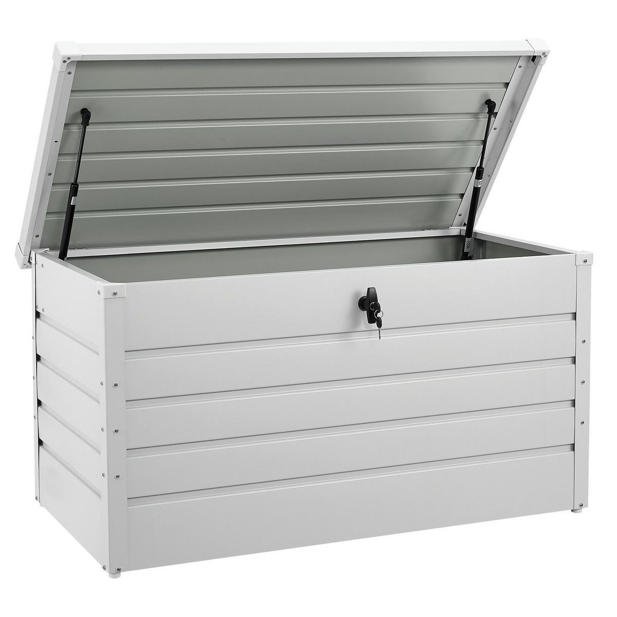 AUFBEWAHRUNGSBOX Limani weiß - Weiß, Metall (120/63/53cm) - Juskys
