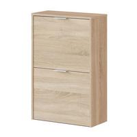 SCHUHSCHRANK mit 2 Klappen Zapateros - L50 cm - Apfelbaumfarben, Holzwerkstoff (22/76/50cm) - Calicosy