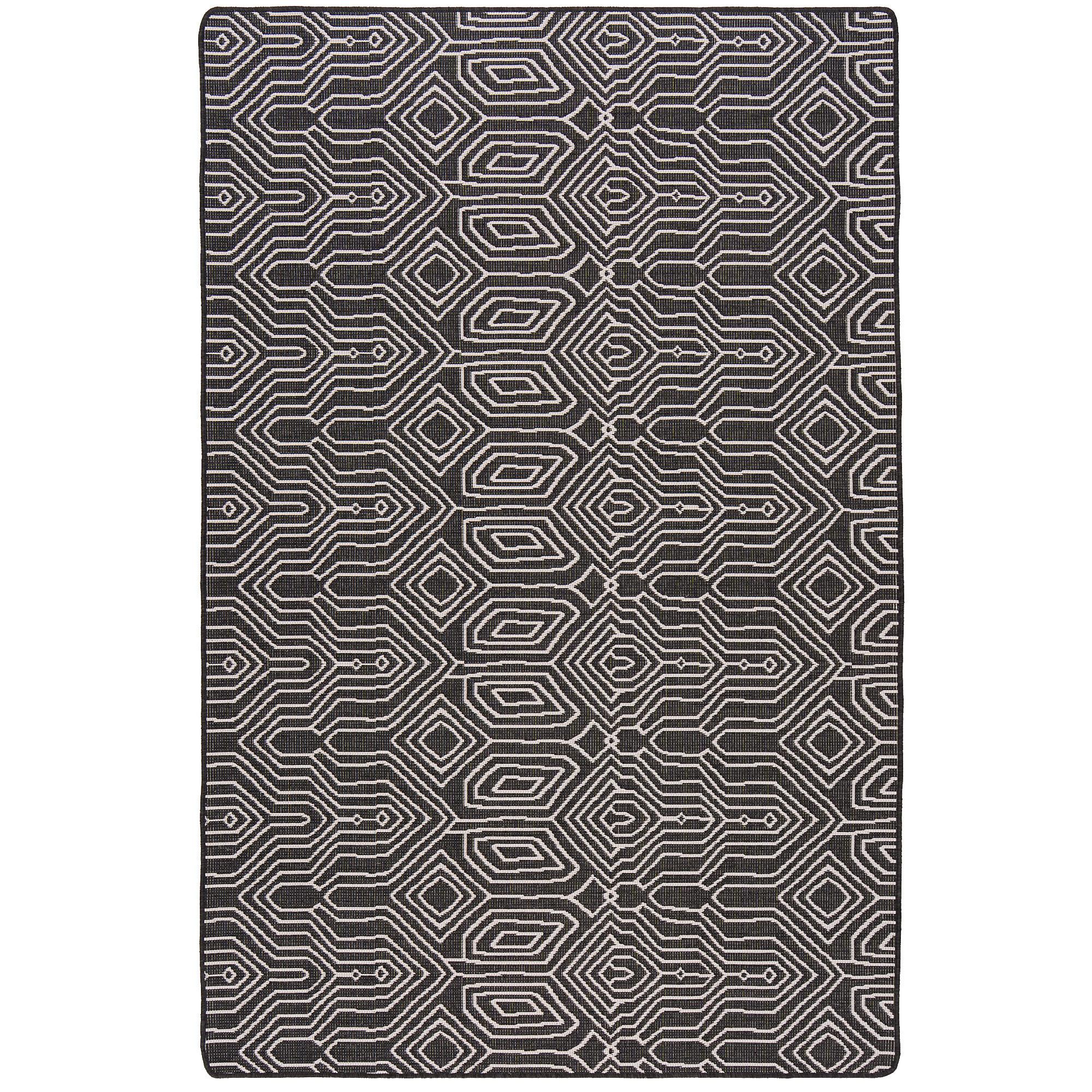 IN- UND OUTDOOR TEPPICH BEIDSEITIG NEWPORT MODERN - Schwarz, Textil (200/250cm) - Snapstyle