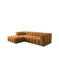 ECKSOFA Solvie In Moly - Orange, Holzwerkstoff/Textil (193/290cm) - Fun Möbel
