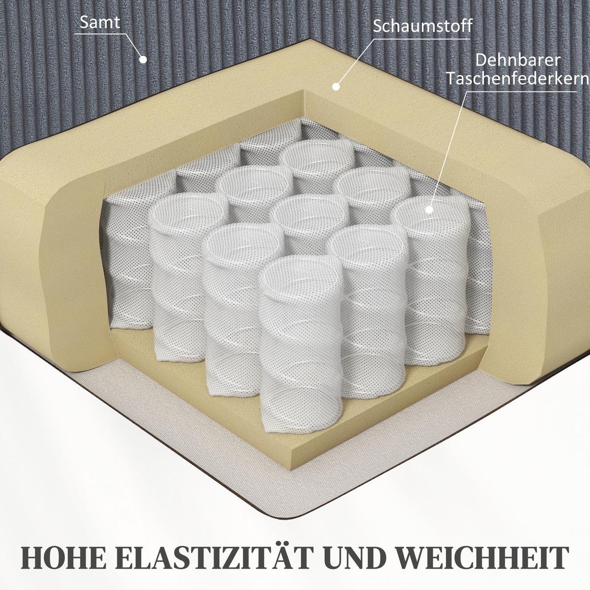 FERNSEHSESSEL mit Aufstehhilfe Liegesessel mit Liegefunktion, Seitentasche - Dunkelgrau/Schwarz, Textil/Metall (96/108/96cm) - HOMCOM
