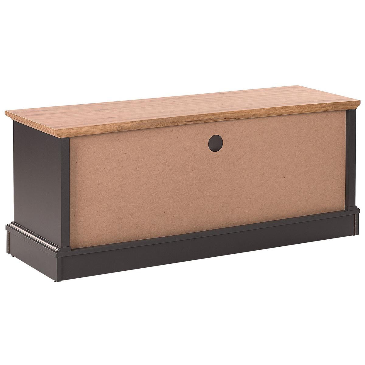 TV-MÖBEL Grau, Hellbraun, GARET 40/120/50 cm - Grau, Holzwerkstoff (120/50/40cm) - Beliani