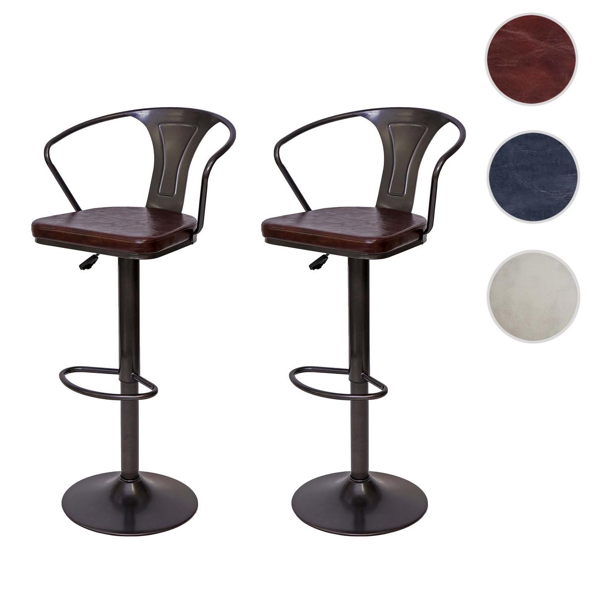 BARHOCKER H10B Schwarz, Braun 2er-Set - Schwarz/Braun, Textil (51/108/45cm) - MCW