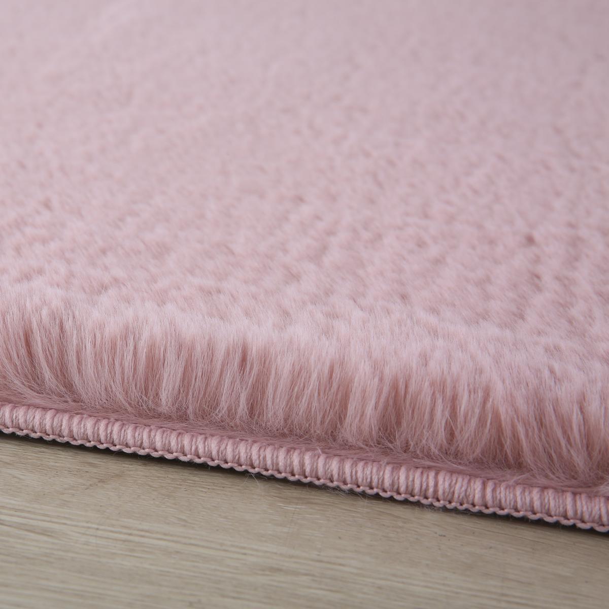 KURZFLORTEPPICH Waschbar NECKAR, einfarbig, aus Polyester, Rosa, 80 x 150 cm - Rosa, Textil (150/80cm) - KADIMA DESIGN