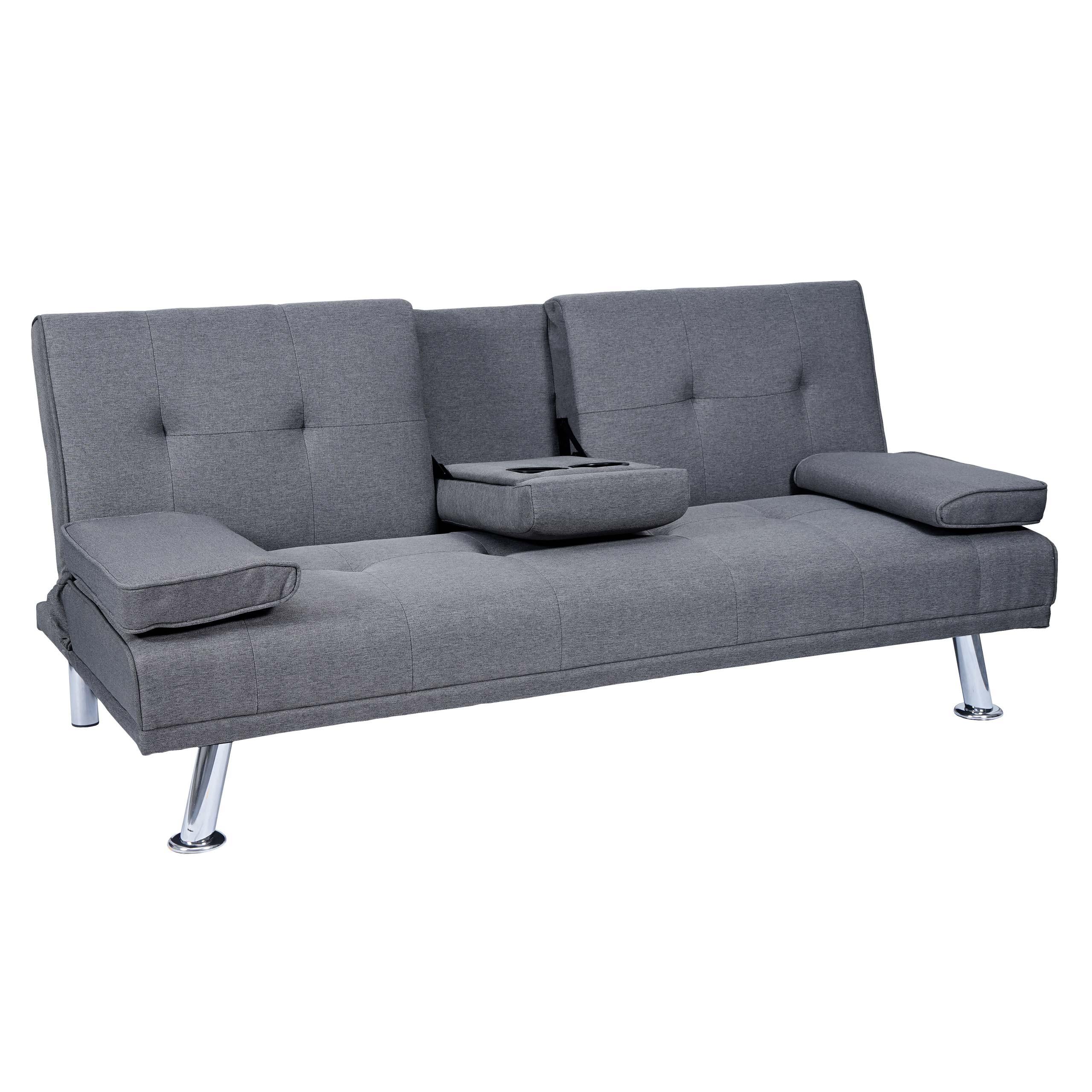 3-SITZER-SOFA Anthrazit - Dunkelgrau/Anthrazit, Textil (166/77/81cm) - MCW