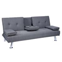 3-SITZER-SOFA Anthrazit - Dunkelgrau/Anthrazit, Textil (166/77/81cm) - MCW