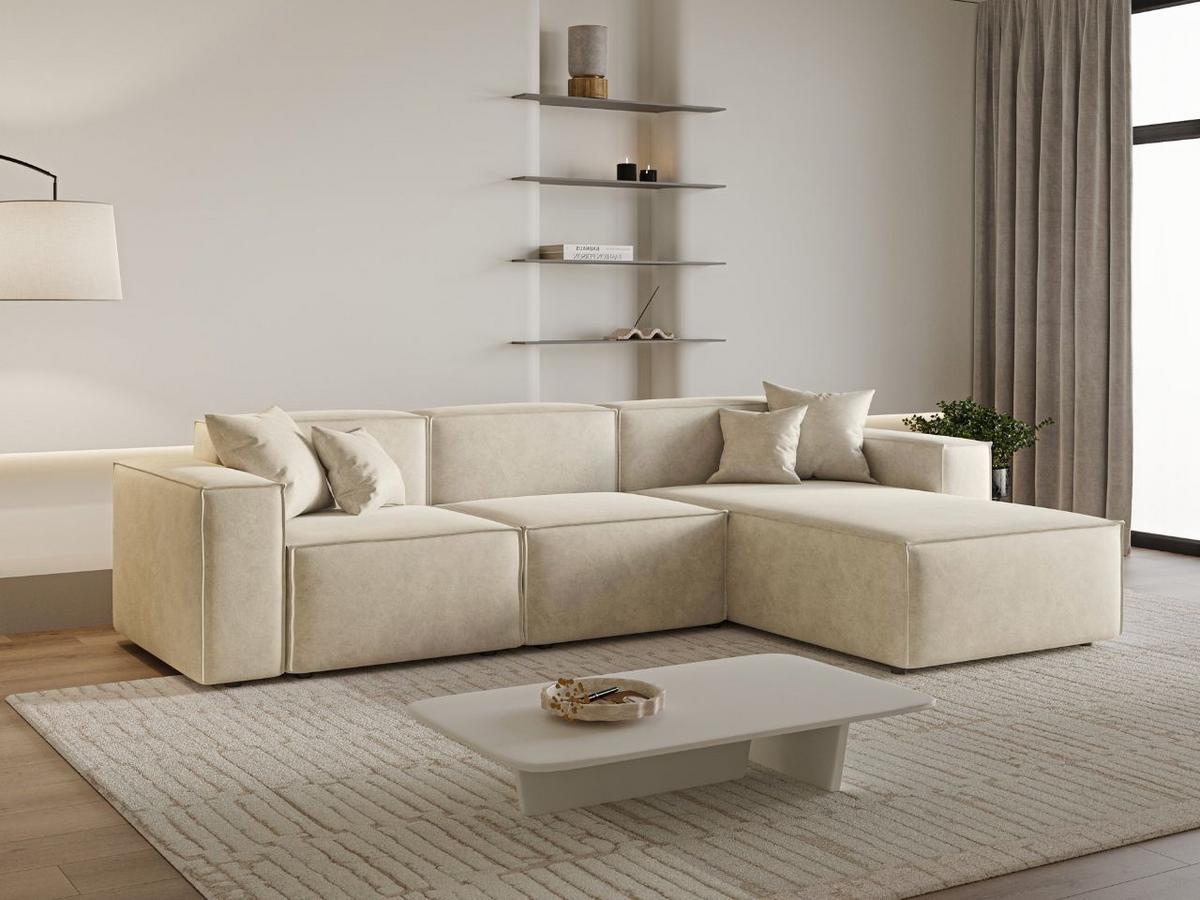 ECKSOFA Arizona Beige Rechts - Beige, Holz/Textil (265/180cm) - Graingold
