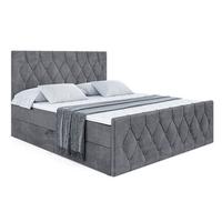 BOXBETT VELANTO-Z - 140 x 200 - H4 - Dunkelgrau - Dunkelgrau, Holzwerkstoff (140/200cm) - ALTDECOR