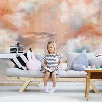 SELBSTKLEBENDE FOTOTAPETE 441/315 cm - Blau/Orange, Kunststoff/Textil (441/1cm) - KUNSTLOFT