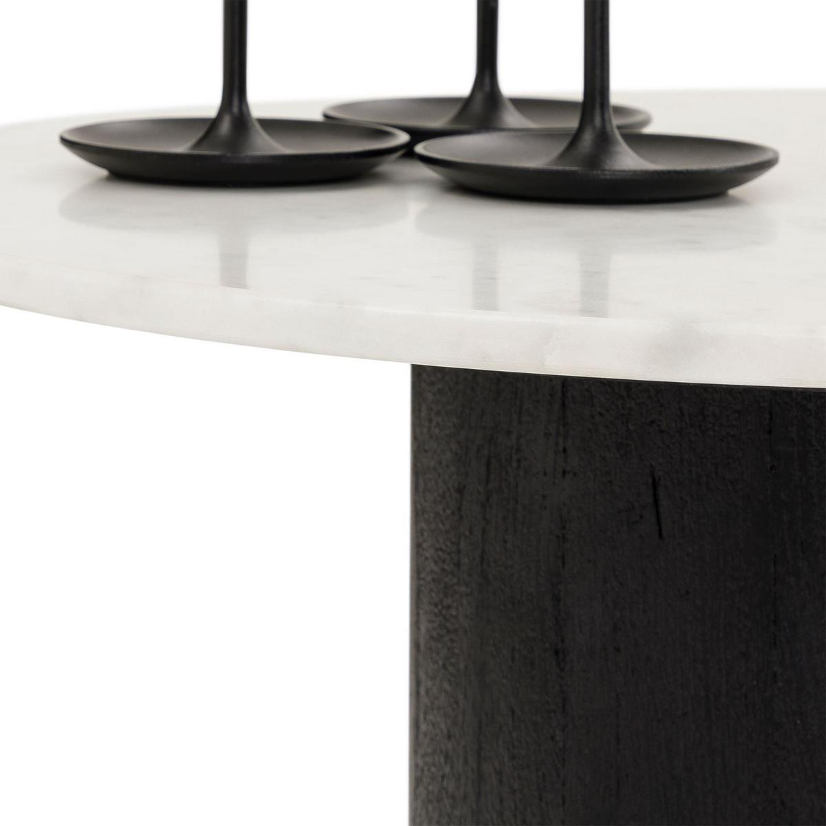 COUCHTISCH YAMUNA weiß/schwarz - Schwarz/Weiß, Holz/Naturmaterialen (60/60/42cm) - IDIMEX