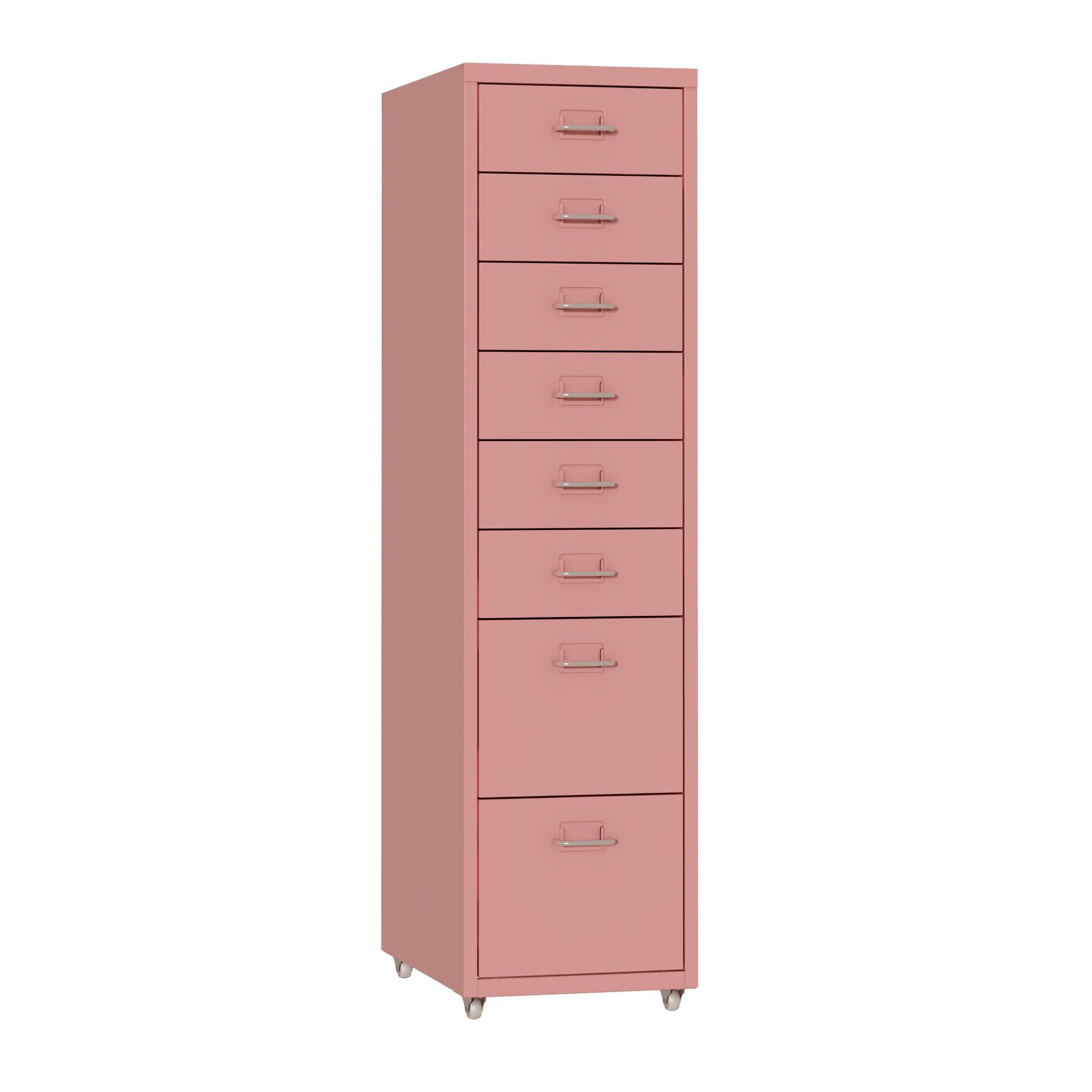 ROLLCONTAINER Kökar - Pink, Metall (28/109/41cm) - [en.casa]