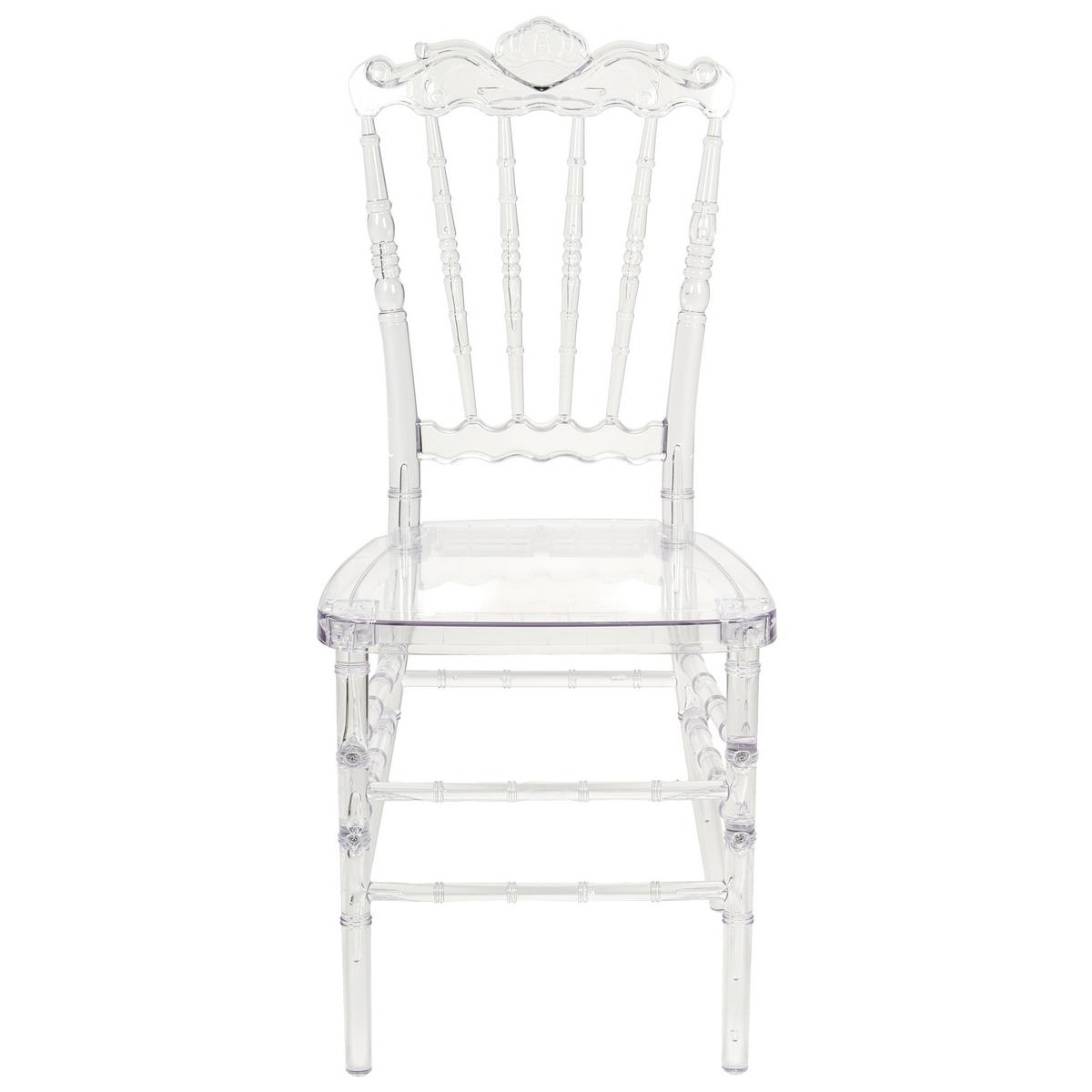 BANKETTSTUHL 2er-Set Transparent Mendon - Transparent, Kunststoff (41/95/41cm) - Beliani