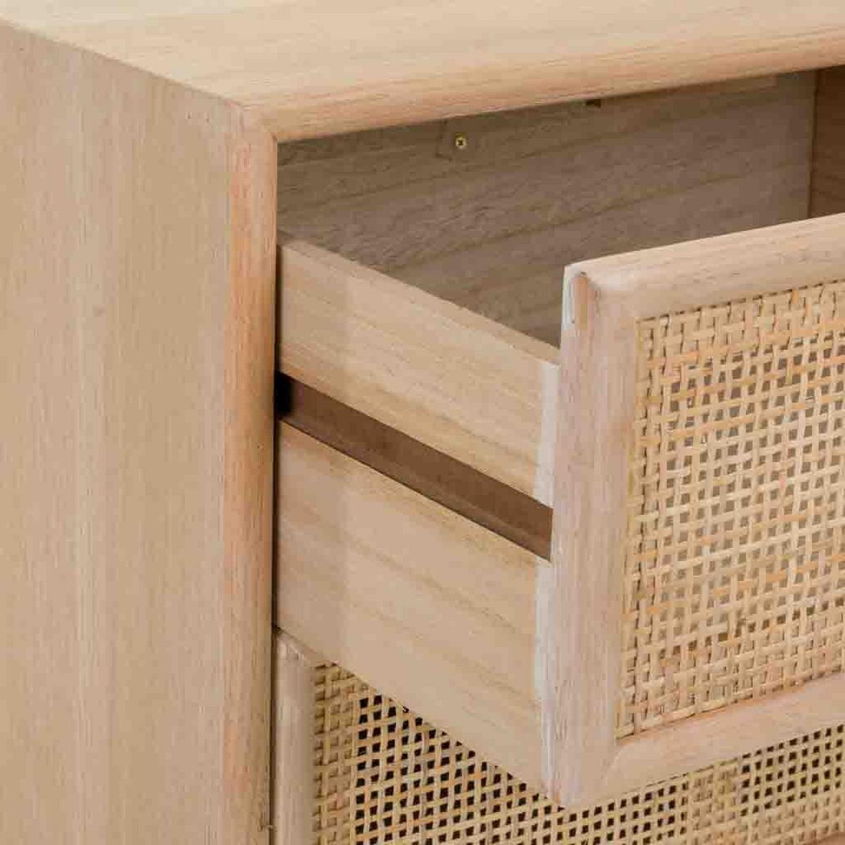 NACHTTISCH aus MDF und Gitter, braun, 42x37x71cm - Braun, Holzwerkstoff (42/36.5/71cm) - Wanderlust