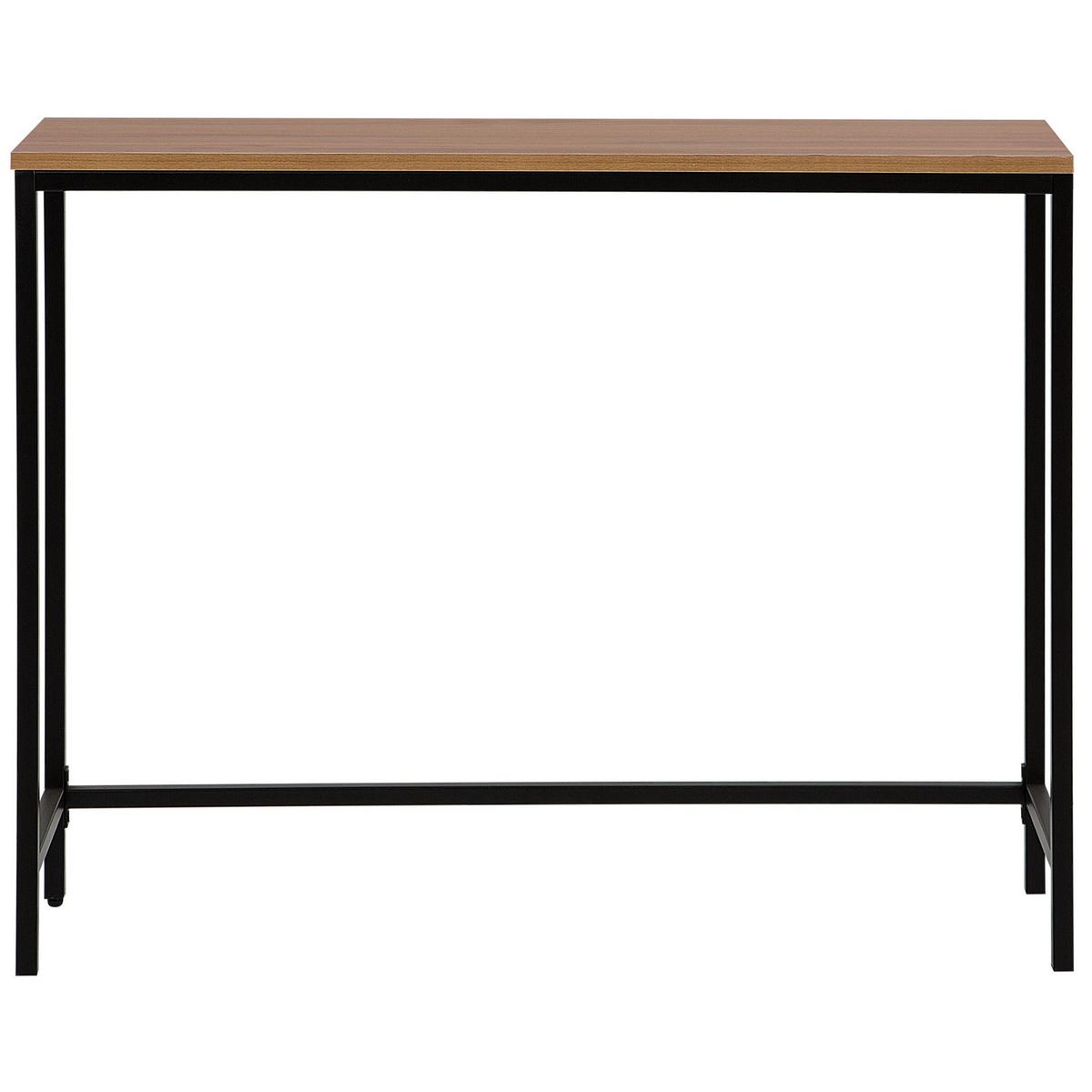 KONSOLENTISCH dunkler Holzfarbton/schwarz Tulia - Dunkelbraun/Schwarz, Holzwerkstoff (30/100/81cm) - Beliani