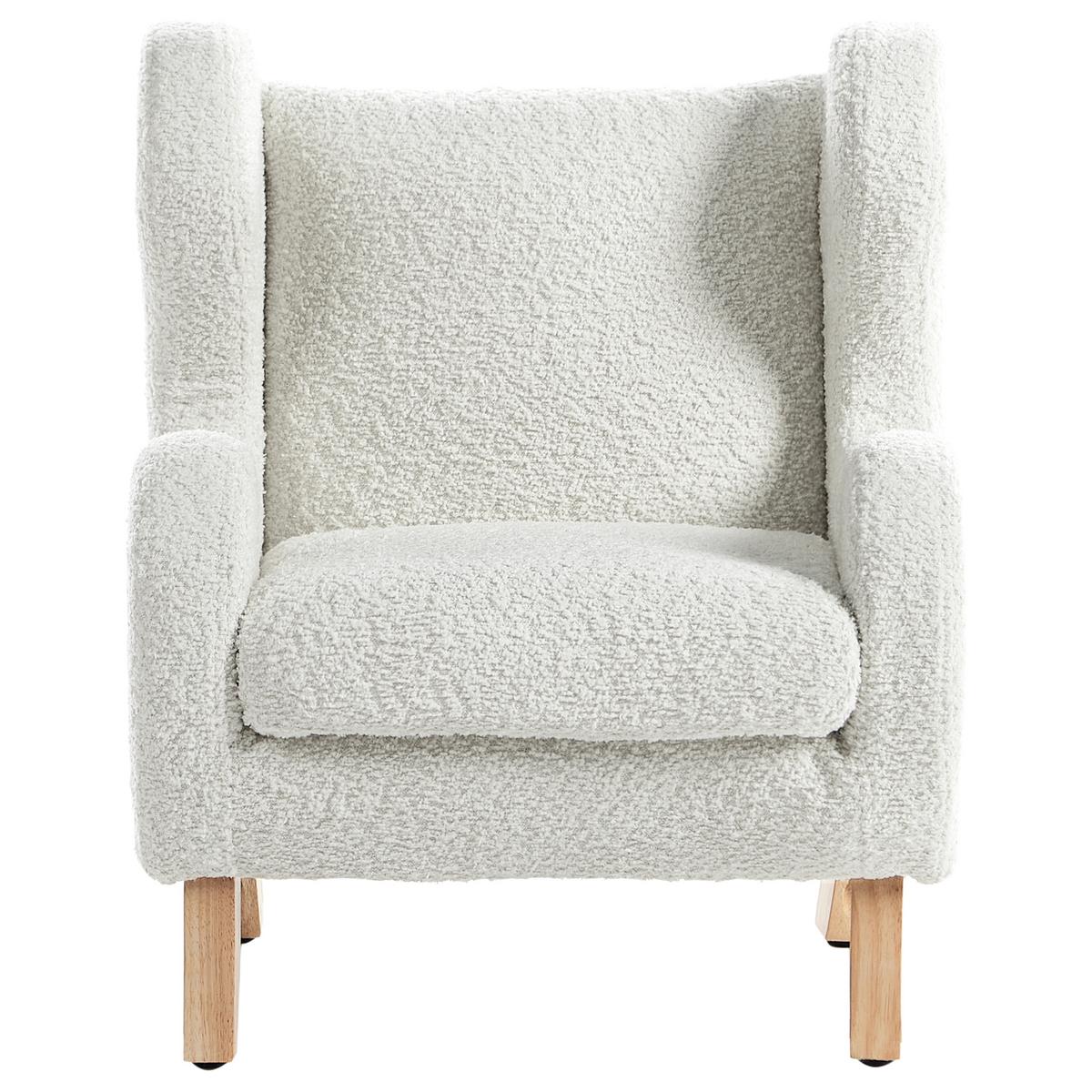 KINDERSESSEL Bouclé Cremeweiß Farum - Weiß, Textil (45/55/41cm) - Beliani