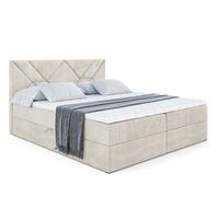 BOXBETT mit Matratze H4 und Lattenrost - BARWA - 140 x 200 - H4 - Ecru - Ecru, Holzwerkstoff (140/200cm) - ALTDECOR