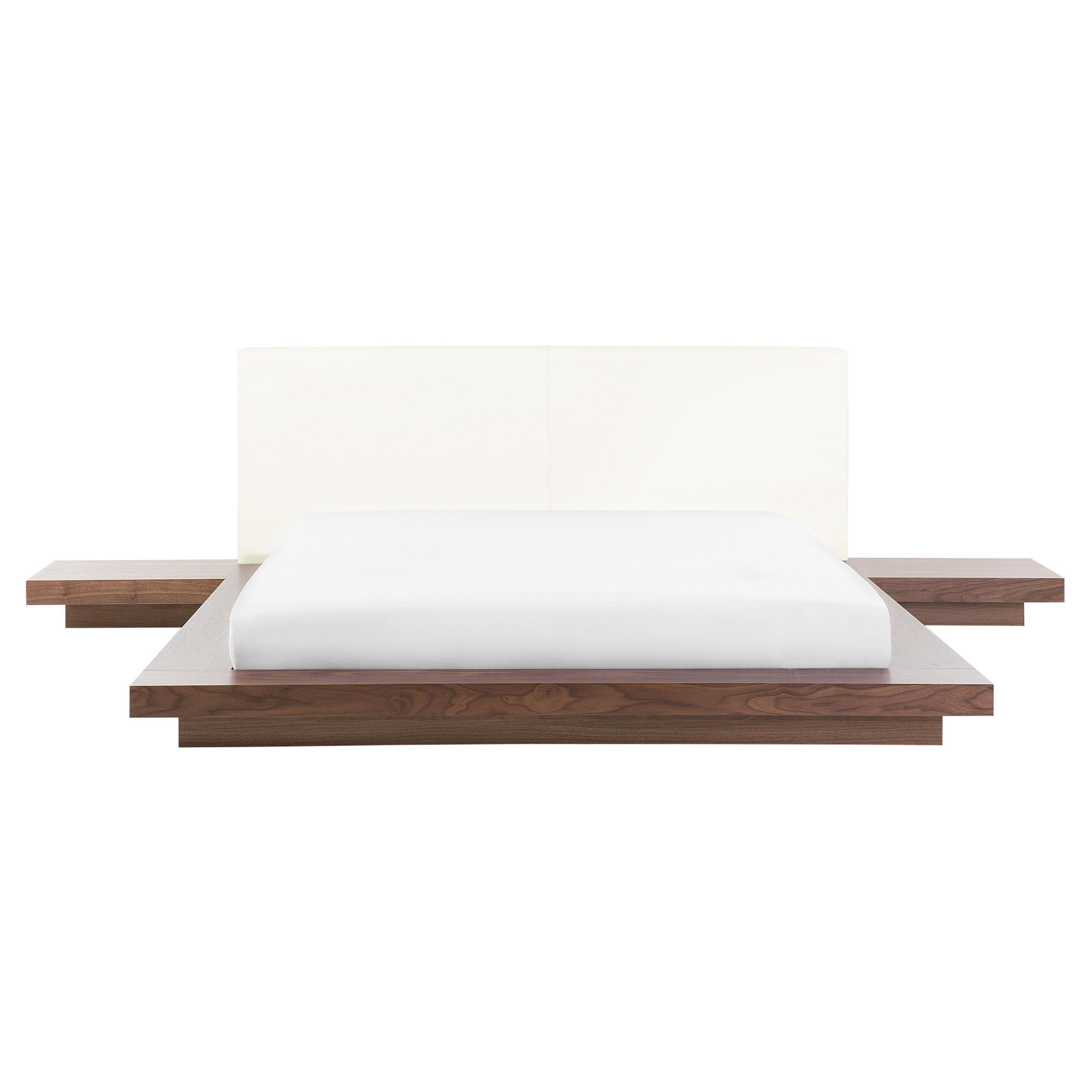 WASSERBETT 160x200 cm Heller Holzfarbton Zen - Hellbraun, Holzwerkstoff (160/200cm) - Beliani