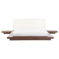 WASSERBETT 160x200 cm Heller Holzfarbton Zen - Hellbraun, Holzwerkstoff (160/200cm) - Beliani