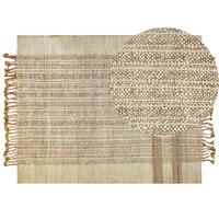 TEPPICH geflochten Ortaoba 230/160 cm - Beige, Naturmaterialien (160/230cm) - Beliani
