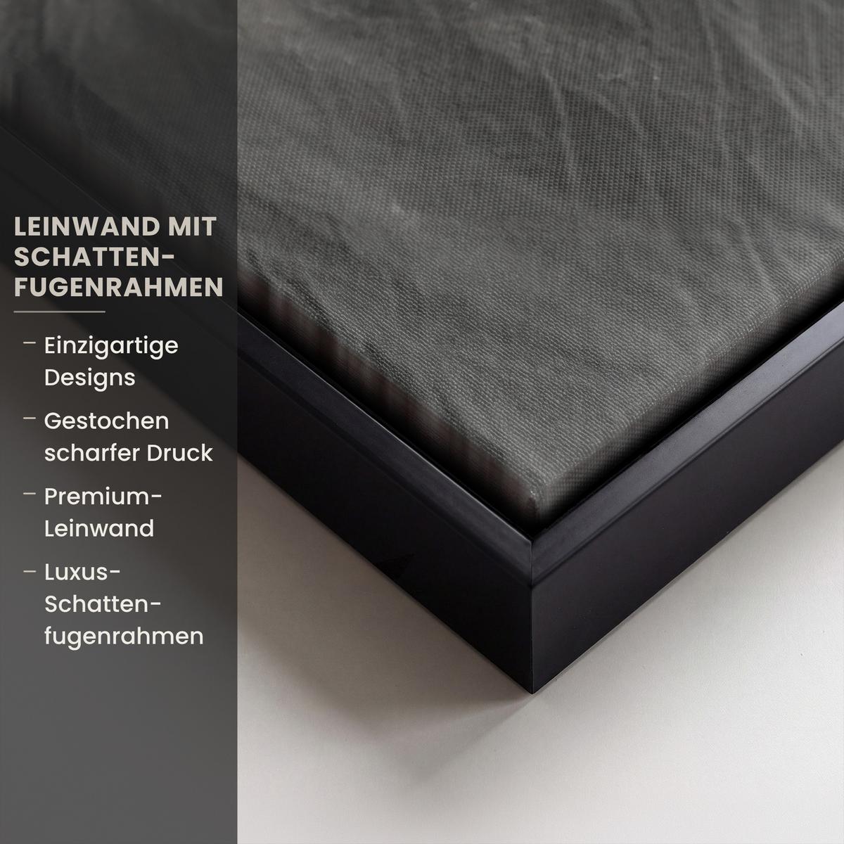 LEINWAND Bilder mit Rahmen - Blumensamen - Löwenzahn - Vase - Stilleben - Blumenstrauß - 90x140 - Dunkelgrau, Textil (90/140cm) - MuchoWow