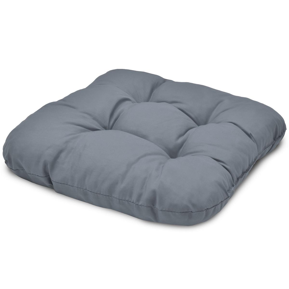 STUHLKISSEN Lisa 40/40/8 cm Grau 4tlg - Grau, Textil (40/40cm) - Beautissu 