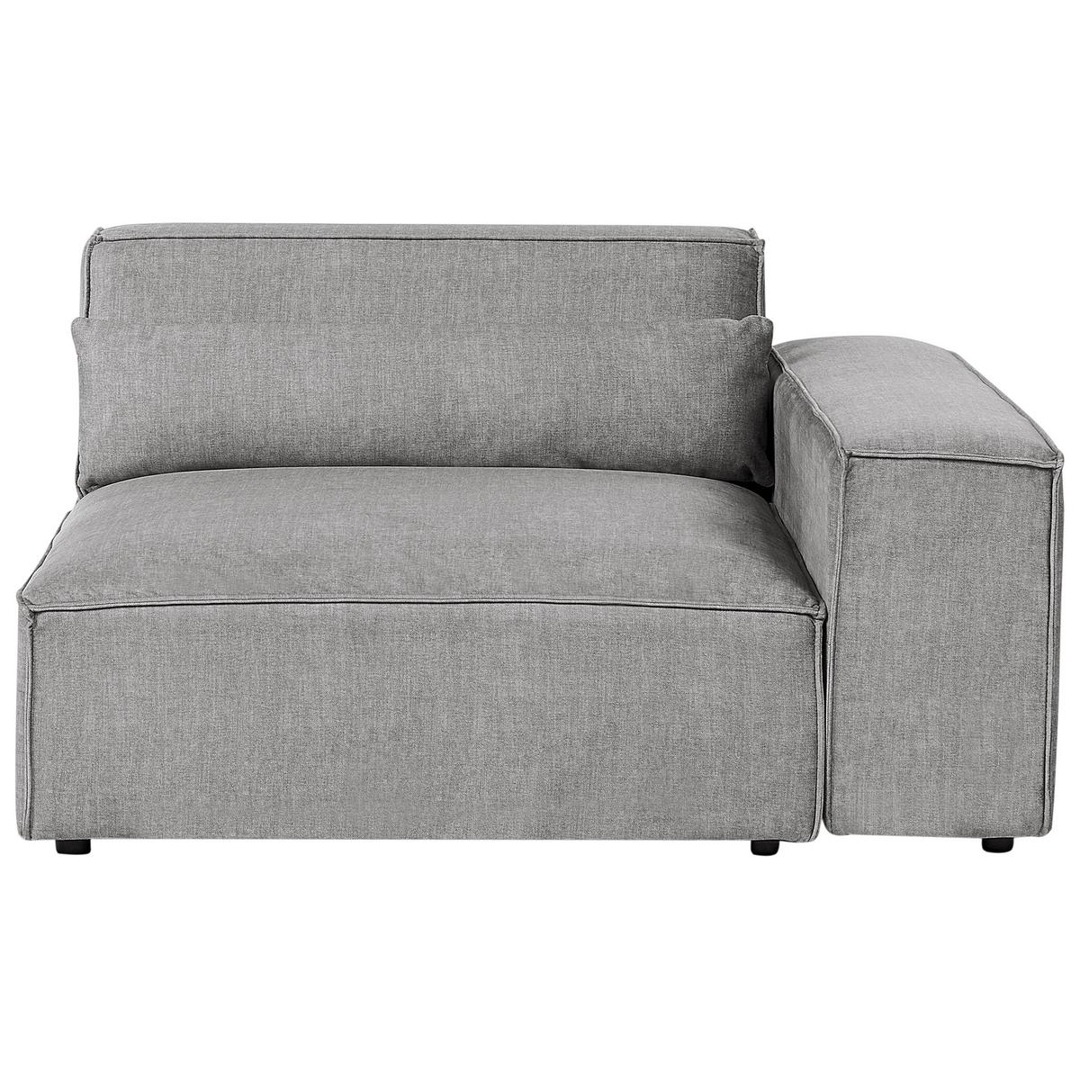 ECKSOFA Modul 3-Sitzer rechtsseitig Grau Stoff Hellnar - Grau, Textil (262/176cm) - Beliani