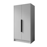 DREHTÜRENSCHRANK BERON 102/200/51 cm Modern Kleiderschrank 2-türig Weiß - Weiß, Holzwerkstoff (102/200/51cm) - MASSENO