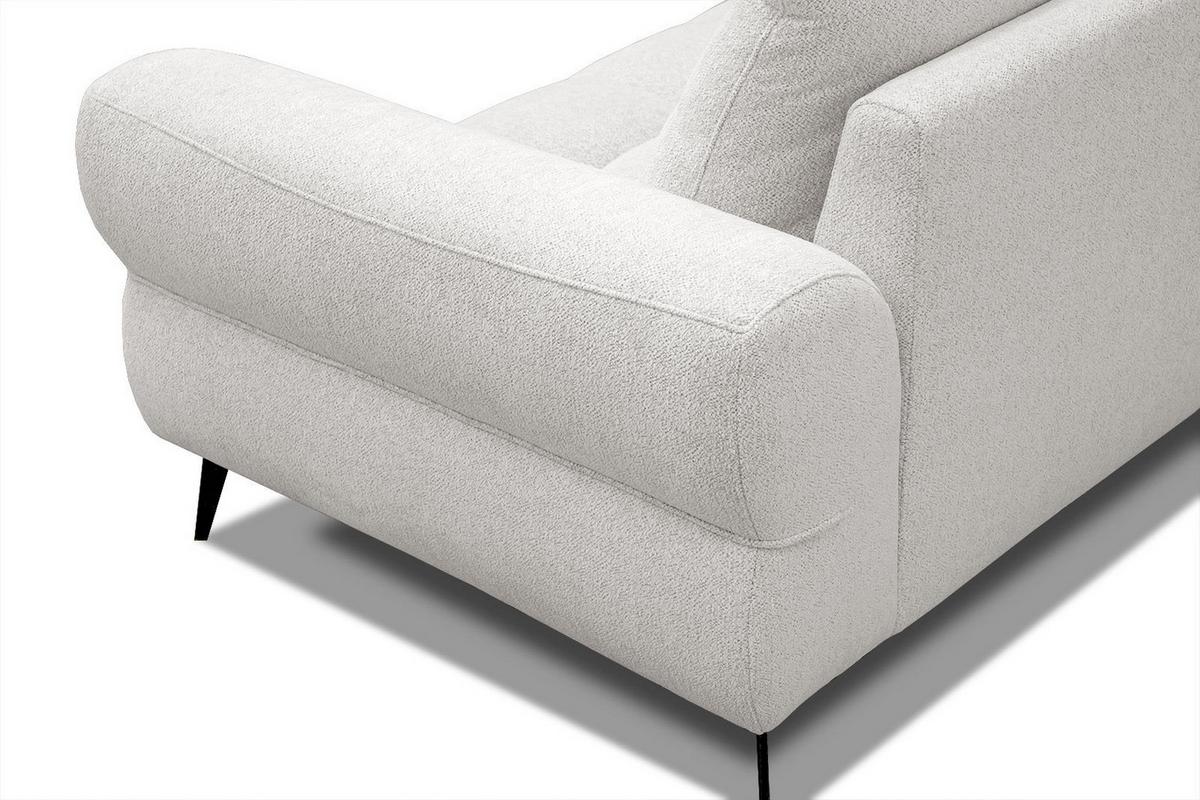 ECKSOFA SALVINI 4-Sitzer, weiß - Schwarz/Weiß, Holzwerkstoff/Textil (158/292cm) - Wozimo