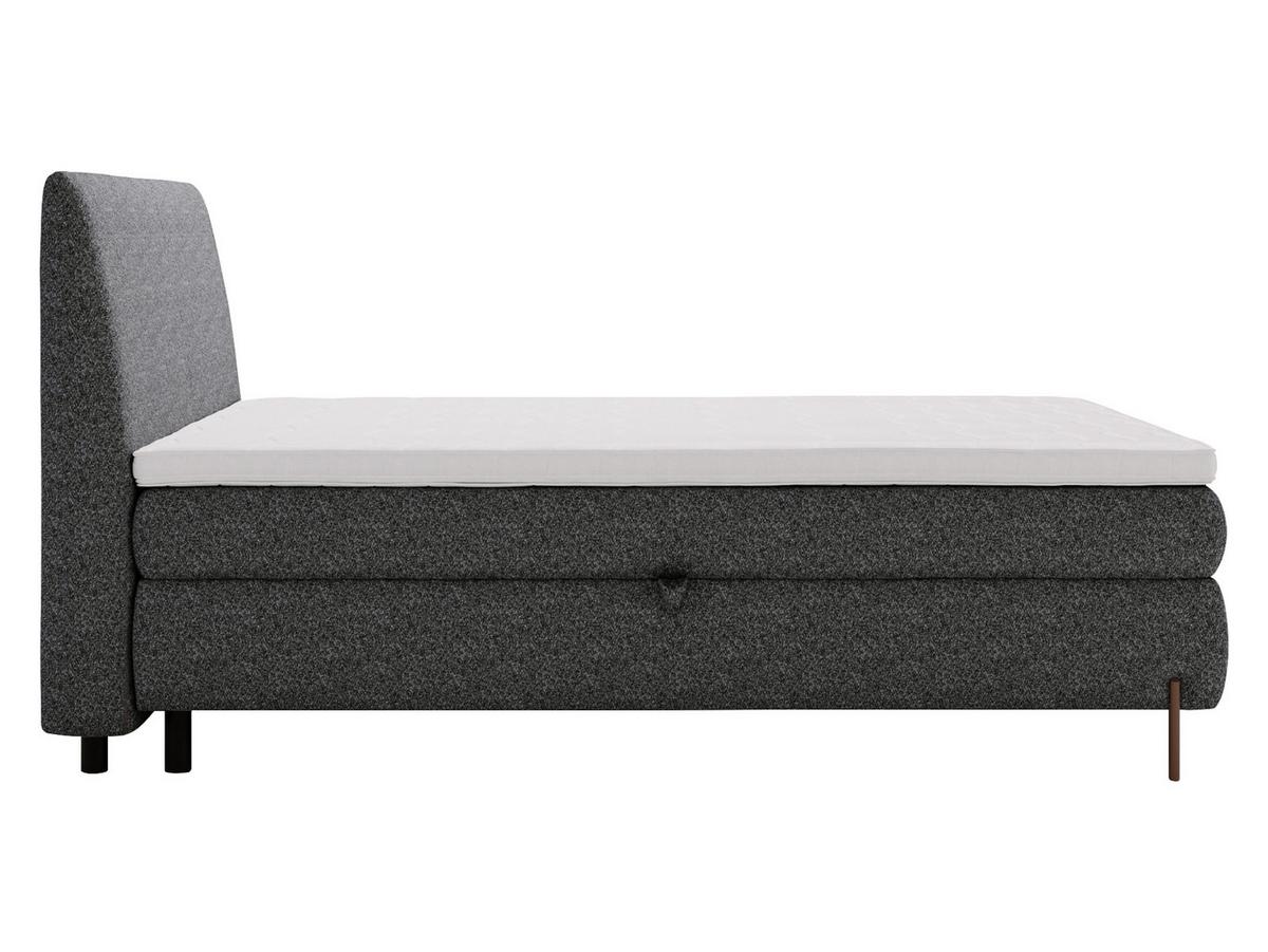 BOXBETT Evia - H3 - Dunkelgrau/Braun, Holzwerkstoff/Textil (160/200cm) - MIRJAN24