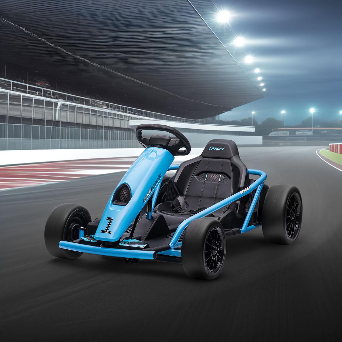 KINDER Elektro Gokart - Blau, Metall (115/77/54cm) - HOMCOM