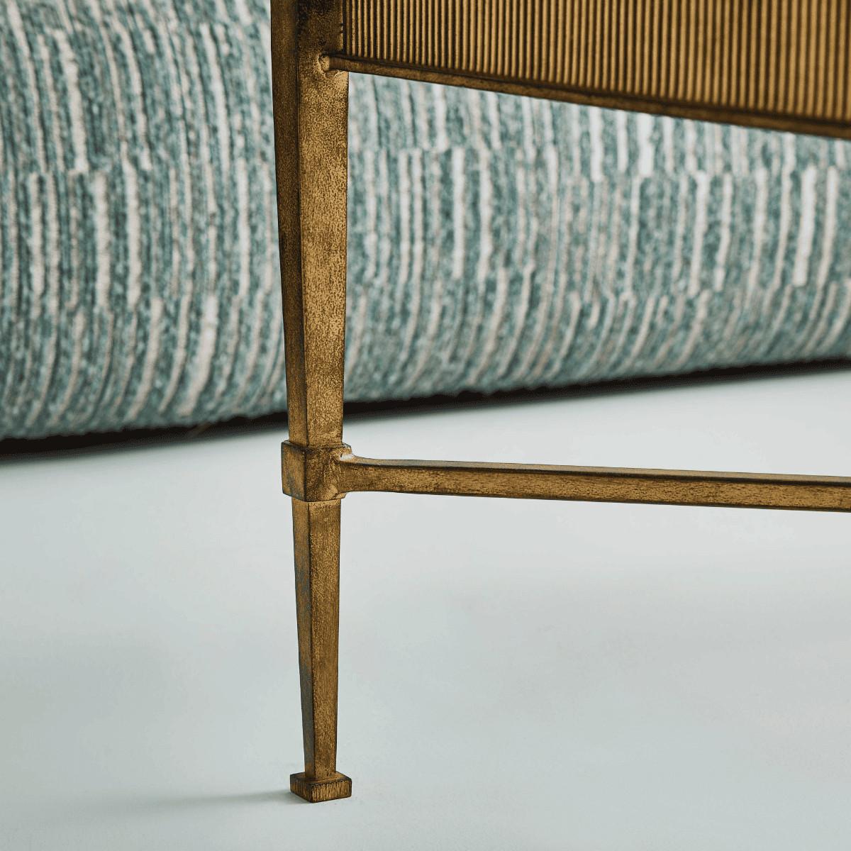 COUCHTISCH mit profiliertem Zierband L88,5 cm - ANTOINETTE - Goldfarben, Metall (88.5/88.5/41cm) - Signature