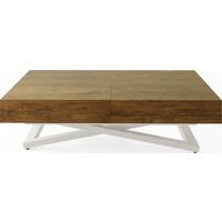 COUCHTISCH Cavetta U höhenverstellbar ausziehbar, Lefkas Eiche 120-200/80/27-76 cm - Kaschmir/Alteiche, Holzwerkstoff/Metall (80/120/76cm) - WFL GROUP