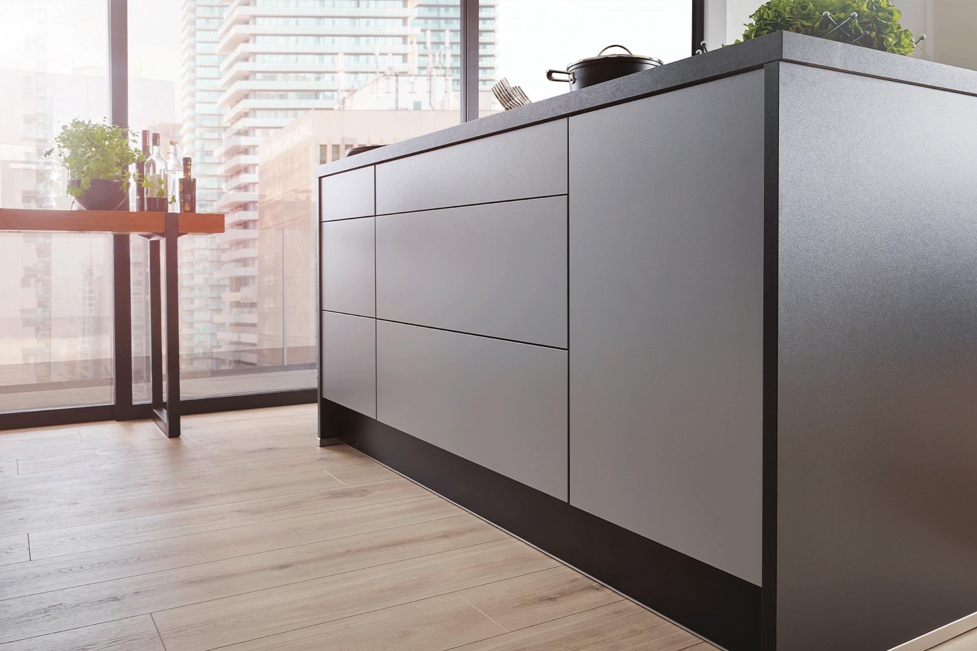 Pino Küche PN105 in Grau/Graphitfarben