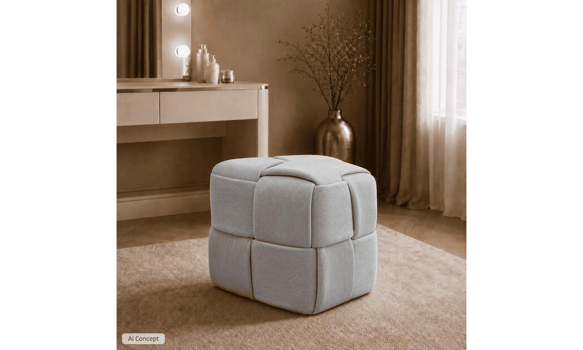HOCKER CUBETTO 38/38/38 cm Grau - Grau, Textil (38/38/38cm) - Lookway