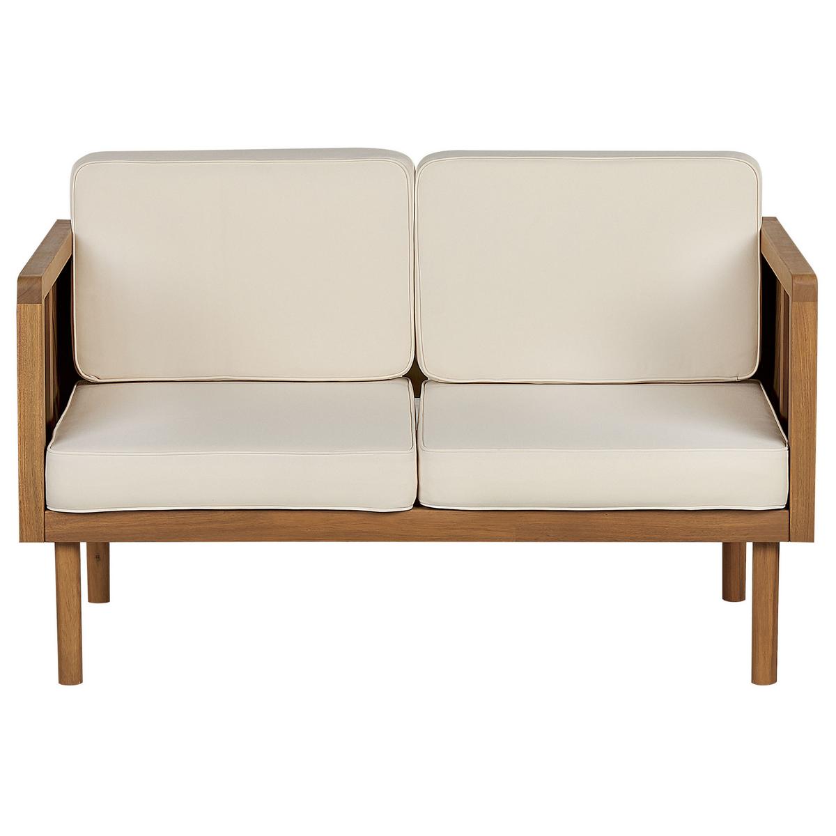LOUNGE-SET 6-sitzer Akazienholz Hellbraun Baratti - Hellbraun, Holz - Beliani