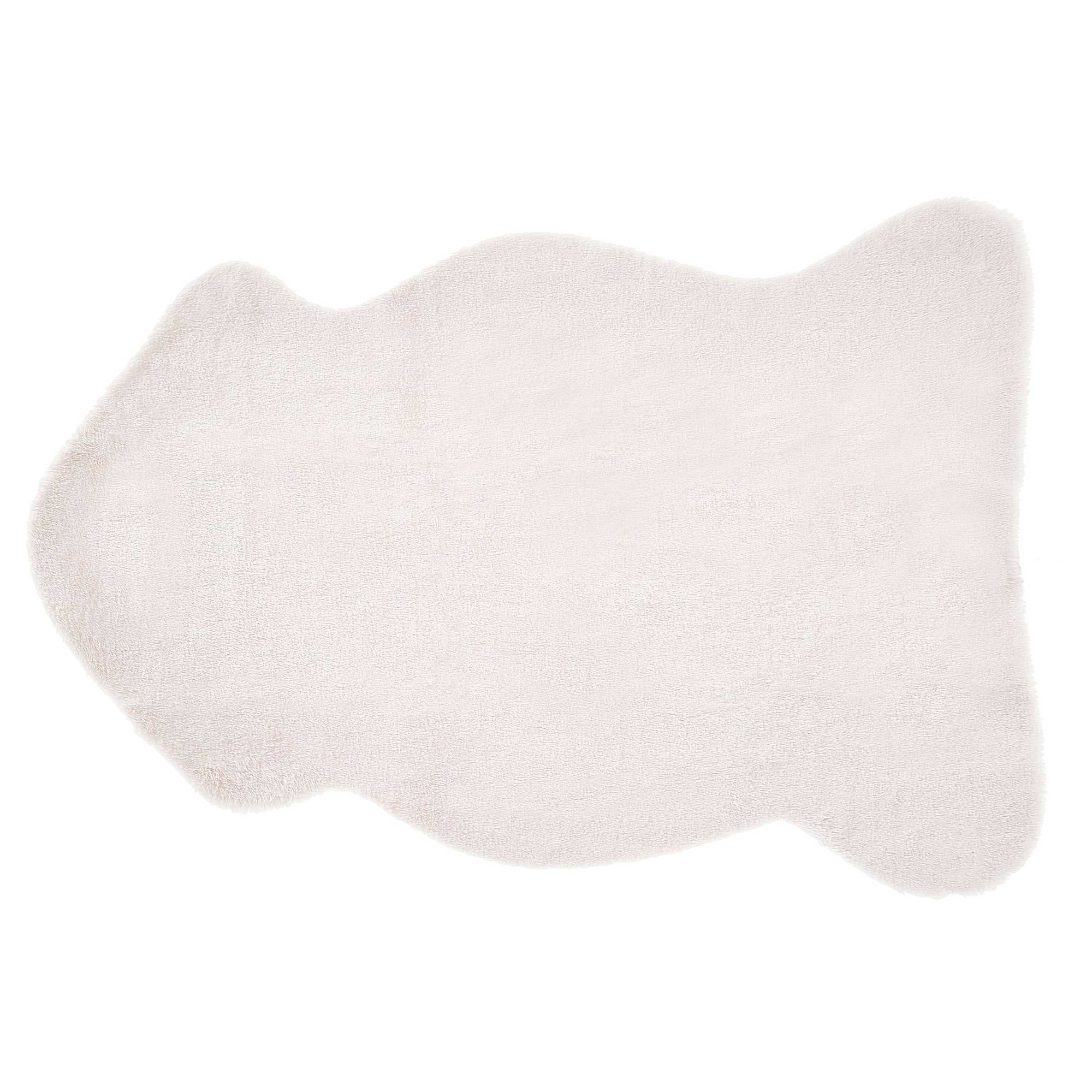 KUNSTFELL-TEPPICH Undara 90/60 cm - Weiß, Kunststoff (60/90cm) - Beliani