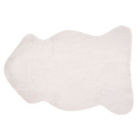 KUNSTFELL-TEPPICH Undara 90/60 cm - Weiß, Kunststoff (60/90cm) - Beliani